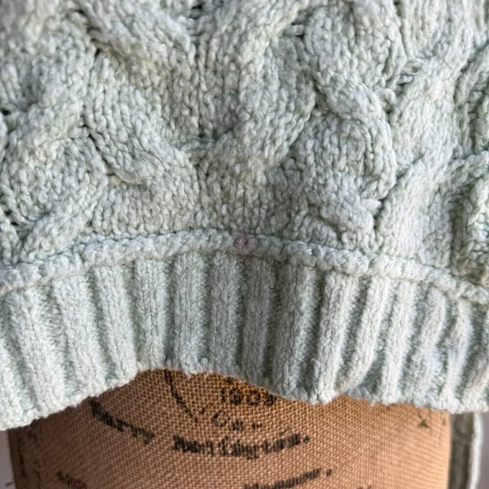 Free People - Merry Go Round Cable-Knit Sweater Mint - Women’s S​​